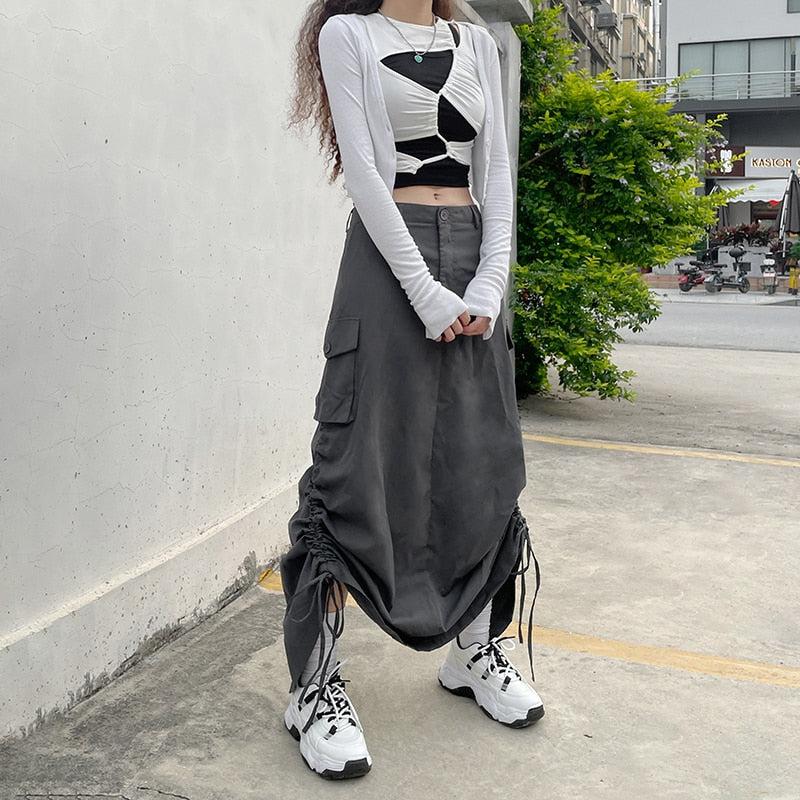 Fairy Grunge Parachute Maxi Skirt - Image 4