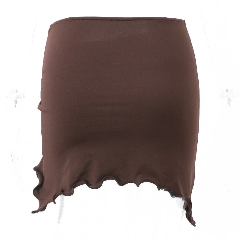 Fairy Grunge Ruffled Drawstring Skirt - Image 4