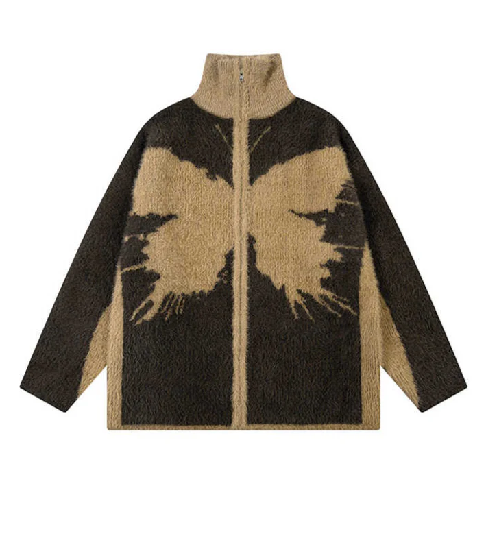 Fairy Grunge Street Butterfly Knitted Cardigan - Image 3