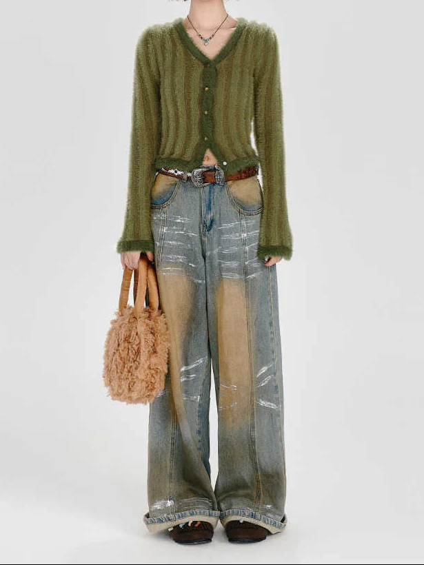 Fairy Grunge Striped Knitted Sweater - Image 3