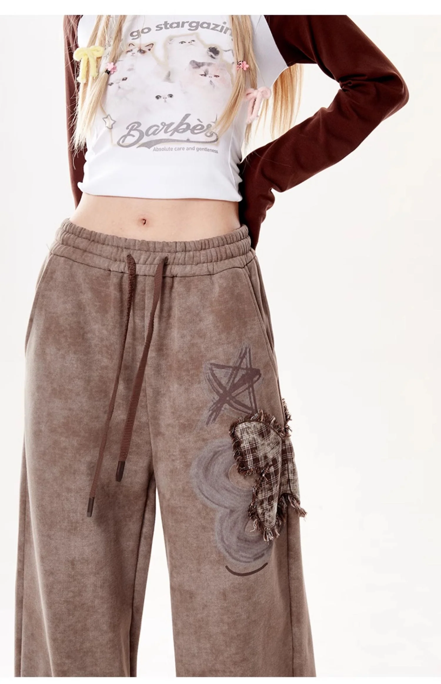 Fairy Grunge Velvet Wide-leg Pants - Image 2