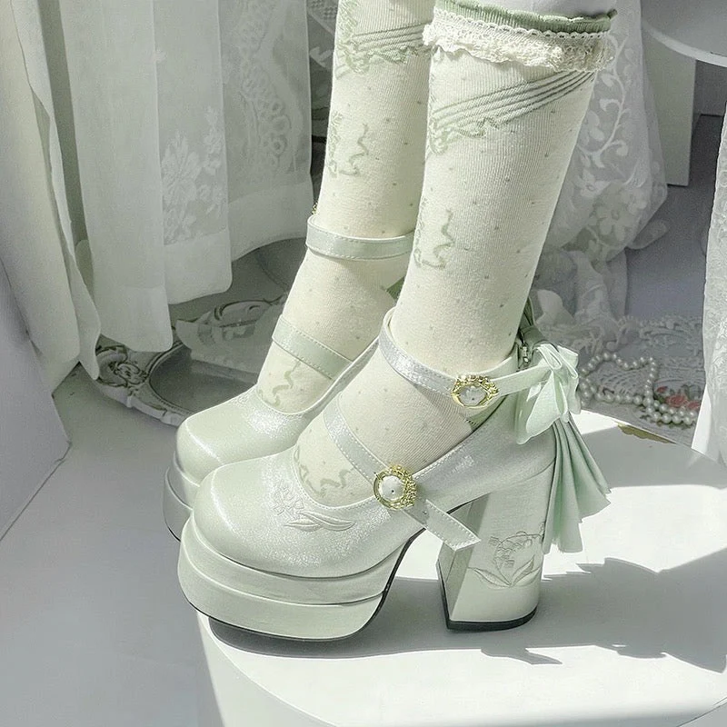 Fairy Lily Satin Mary Janes - Image 19