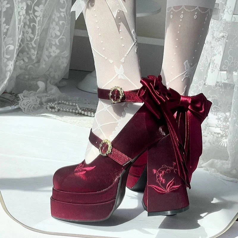 Fairy Lily Satin Mary Janes - Image 35