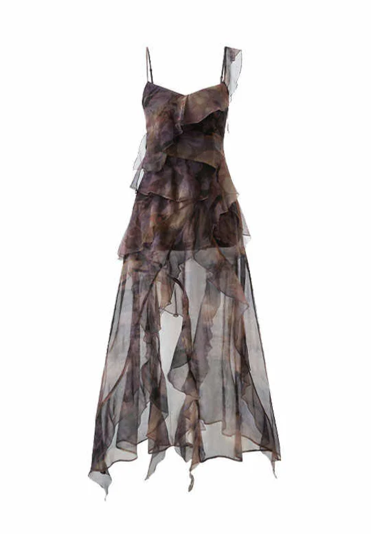 Fairy Ruffle Tulle Dark Coquette Dress - Image 2