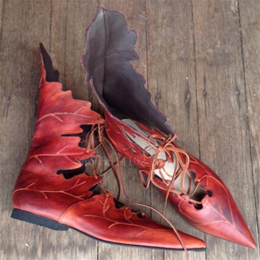 Fairycore Elf Lace Up Shoes - Image 4