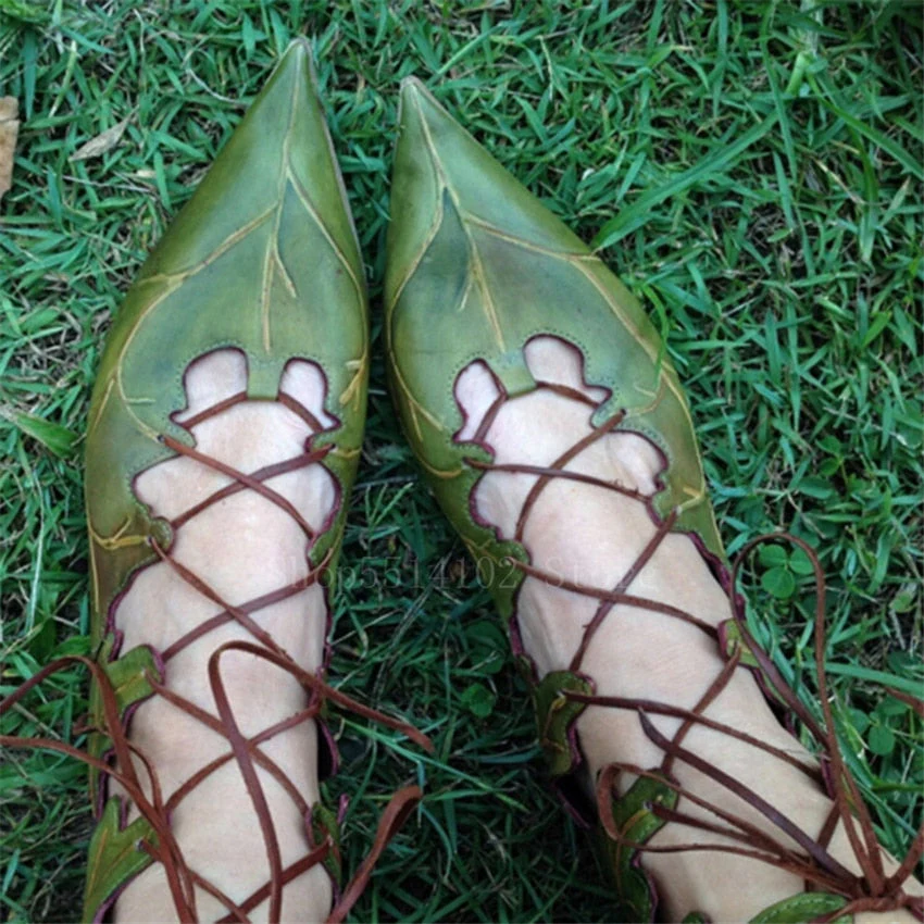 Fairycore Elf Lace Up Shoes - Image 5