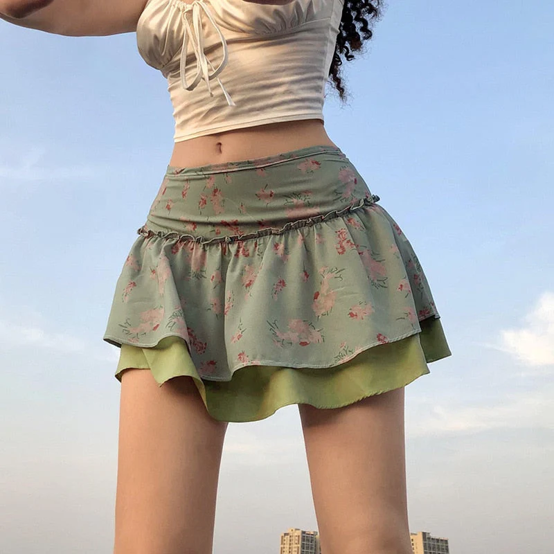 Fairycore Fairy Grunge Double Layer Skirt - Image 13