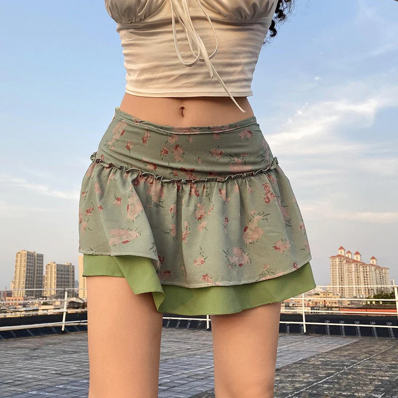 Fairycore Fairy Grunge Double Layer Skirt - Image 7