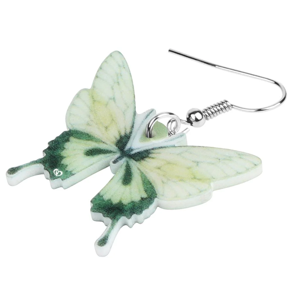 Fairycore Green Butterfly Earrings - Image 4
