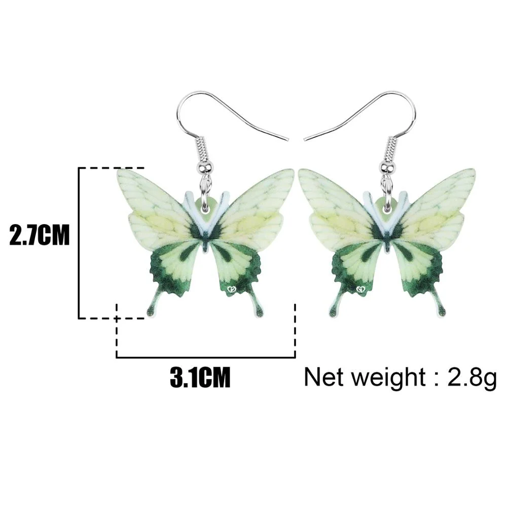 Fairycore Green Butterfly Earrings - Image 5