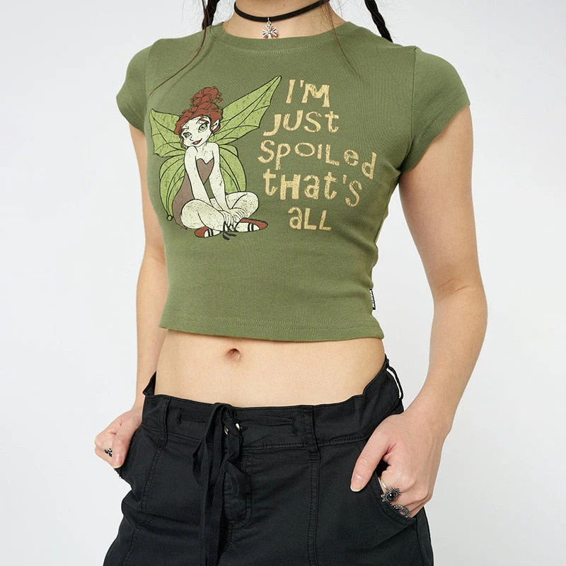 Fairycore Pixie Graphic Crop Top - Image 16