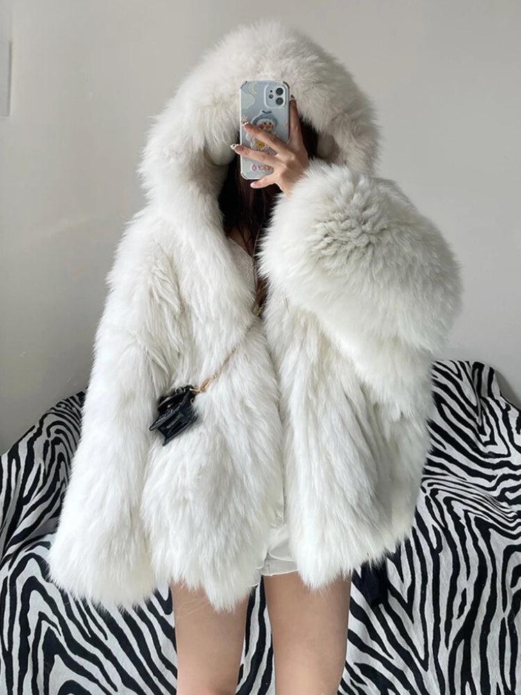 Faux Fur Hooded Jacket - Image 8