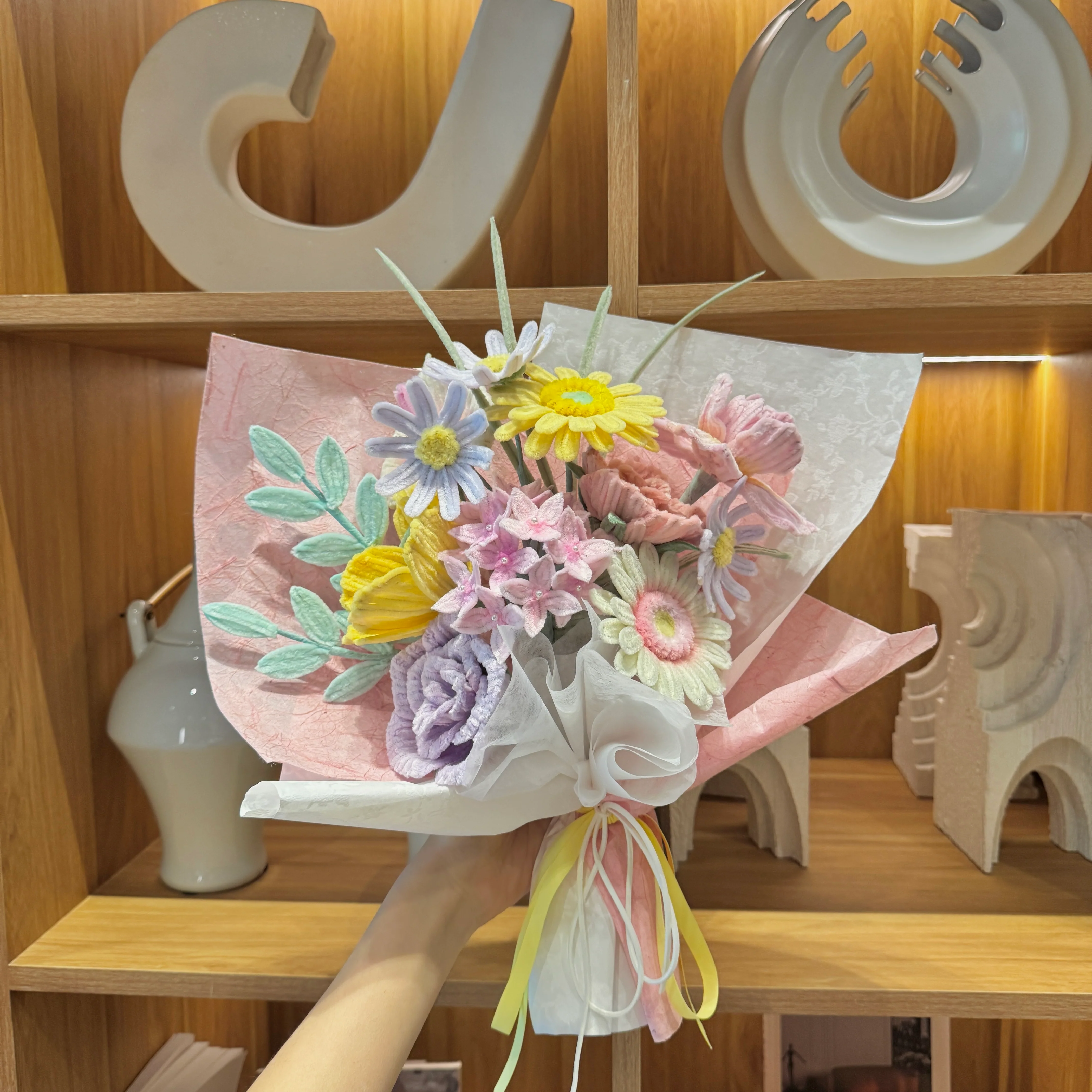 Finished handmade velvet eternal flower bouquet - Image 5