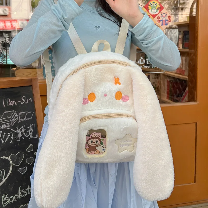 Floppy Bunny Ear Plush Book Bag - Image 5