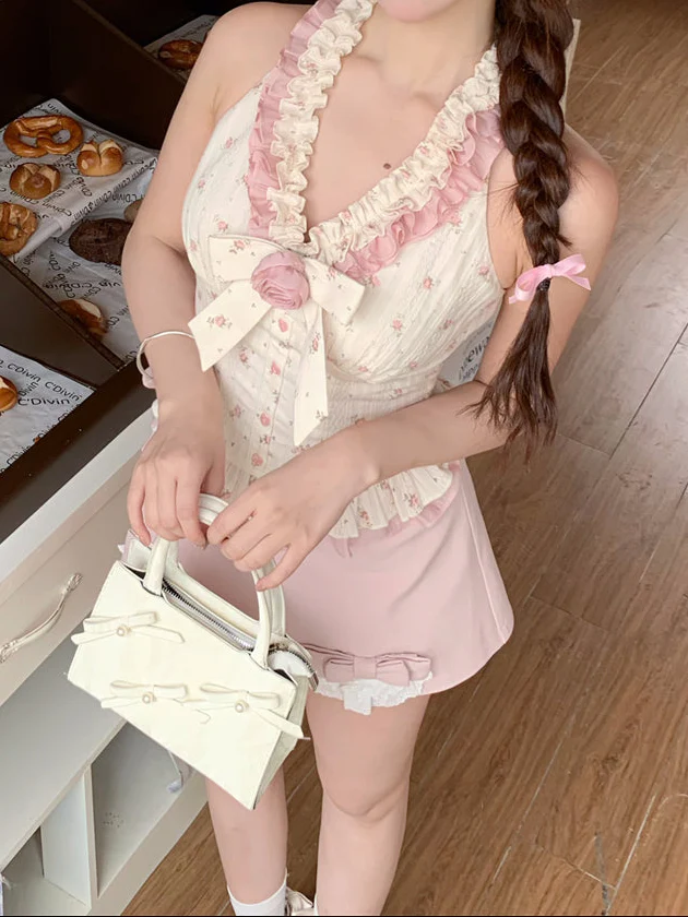 floral coquette tank top - Image 2