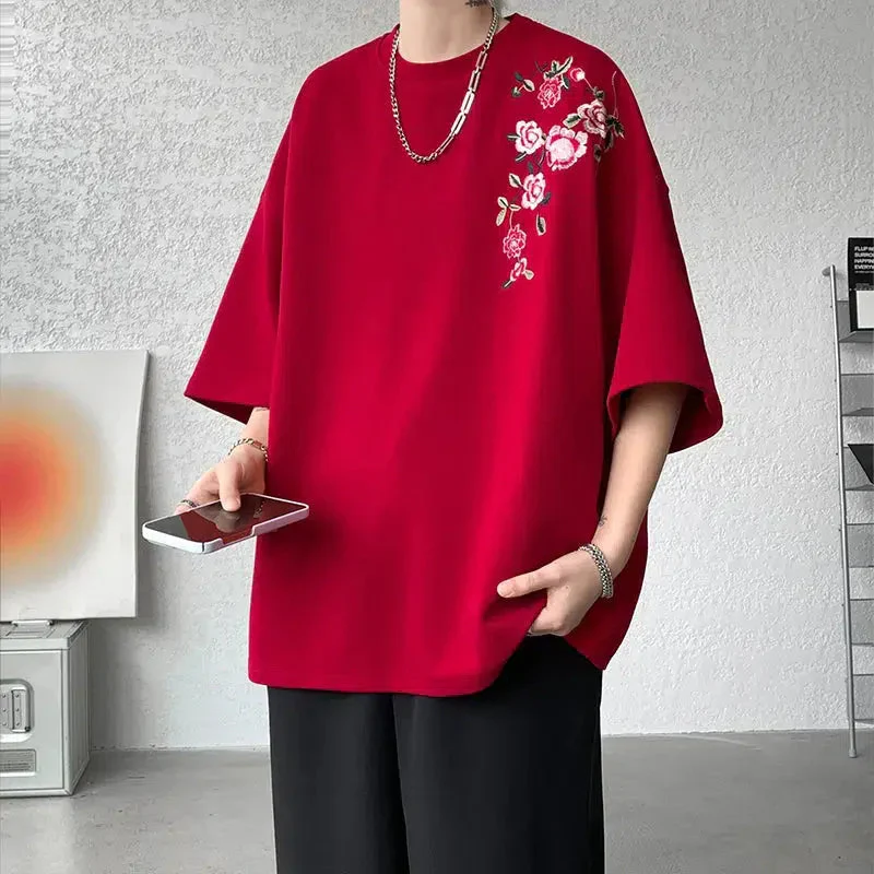 Floral Embroidered Tee - Image 4