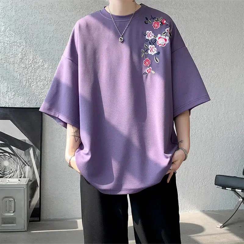 Floral Embroidered Tee - Image 7