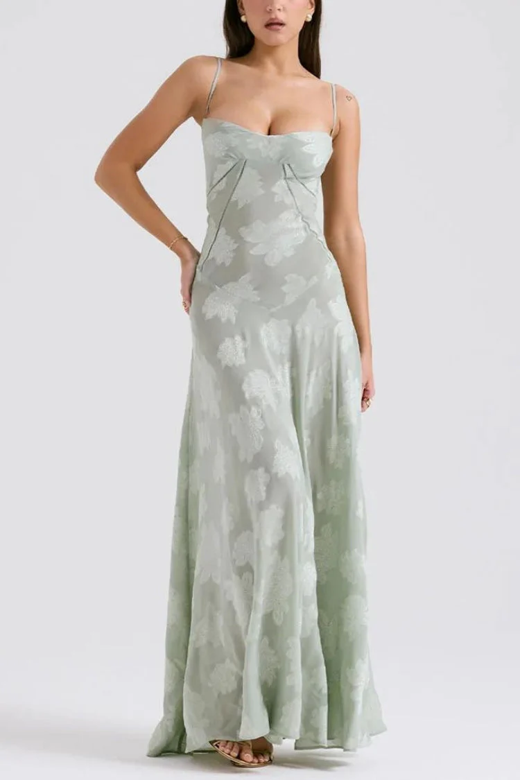Floral Lace Up Maxi Dress - Image 5