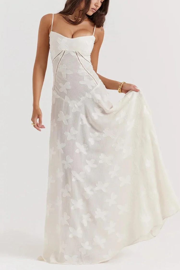 Floral Lace Up Maxi Dress - Image 6