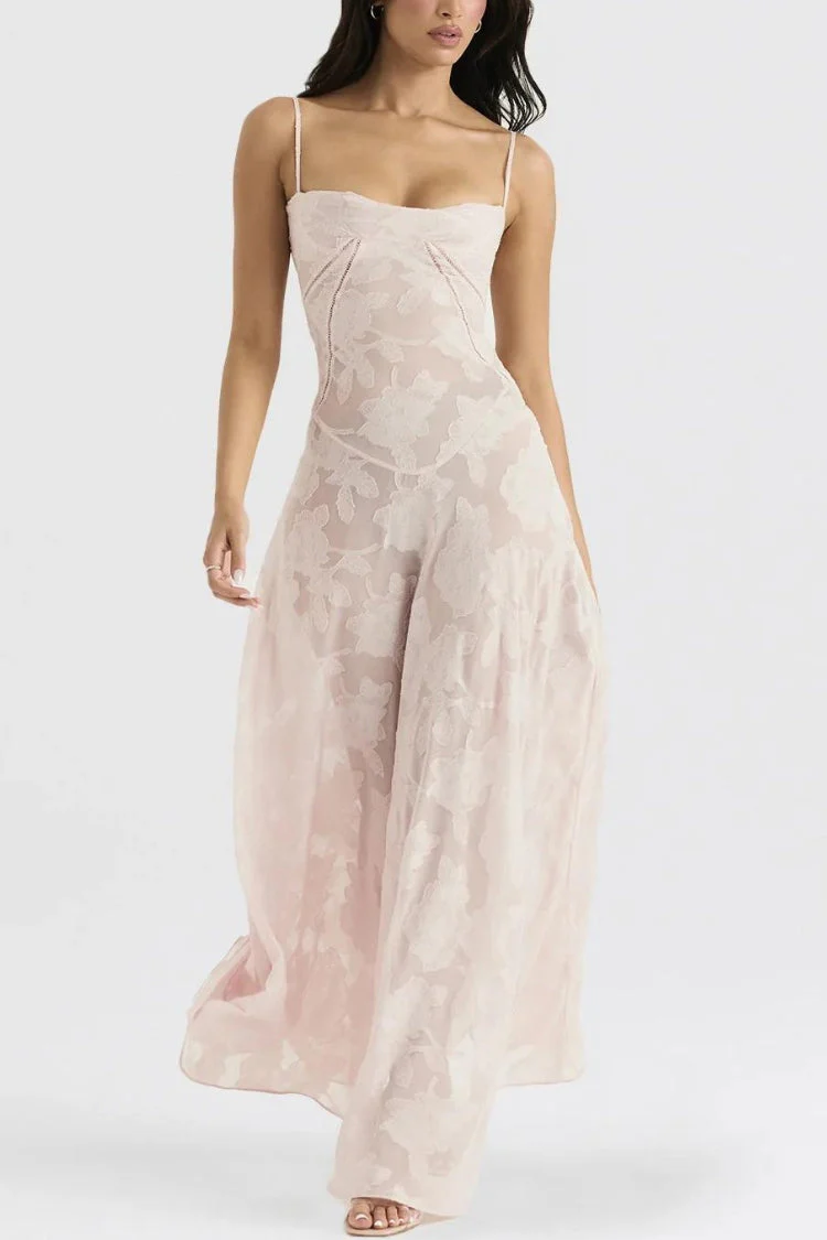 Floral Lace Up Maxi Dress - Image 8