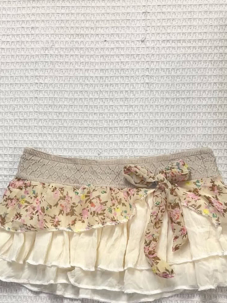 floral mesh bow skirt - Image 4