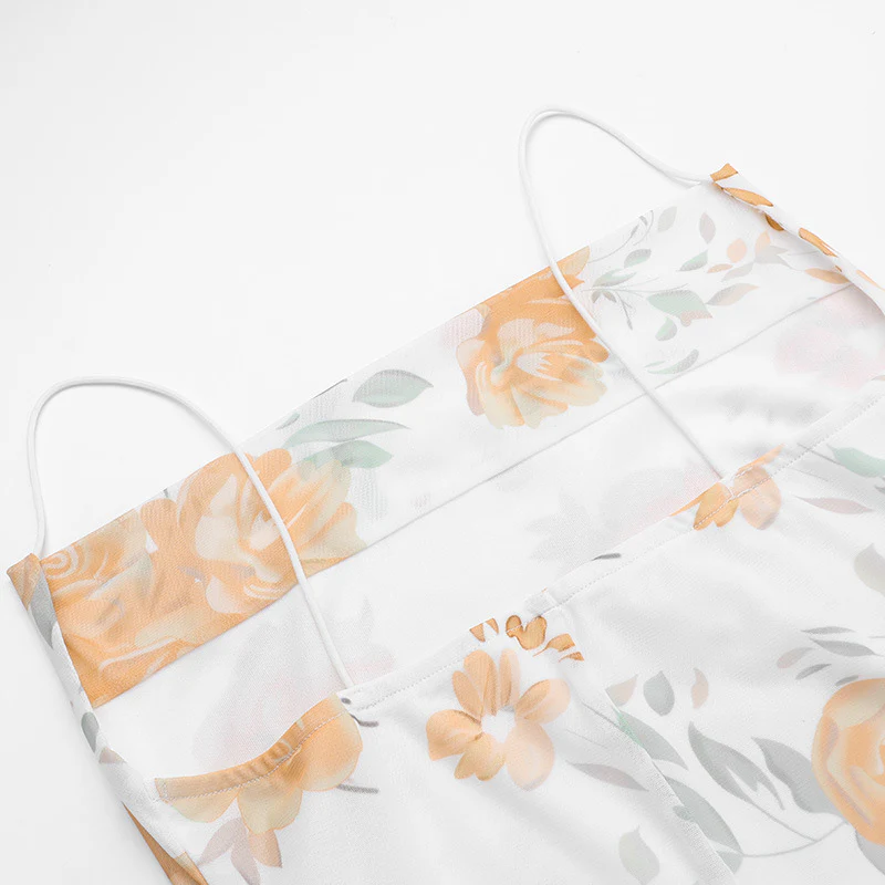 Floral Mesh Suspender Dress - Image 4