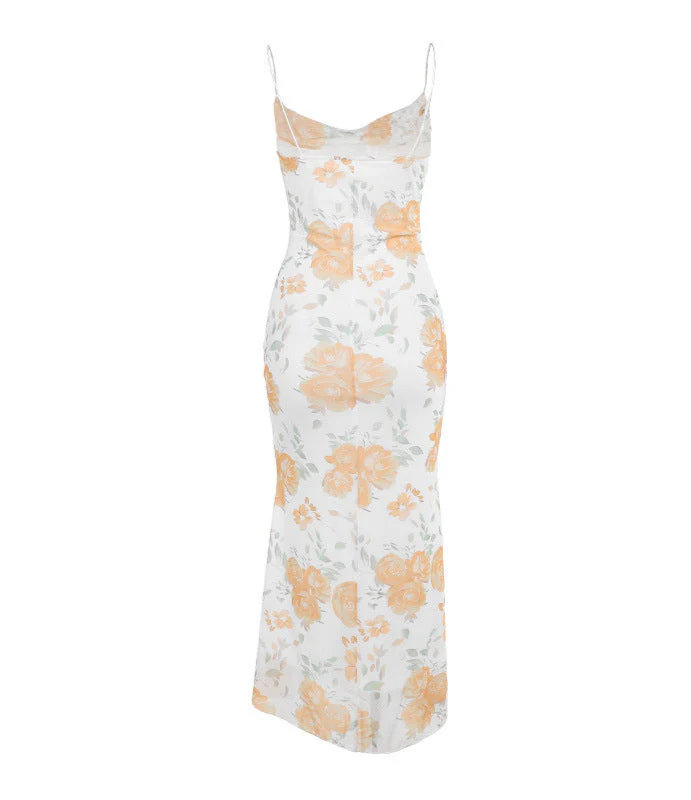 Floral Mesh Suspender Dress - Image 8