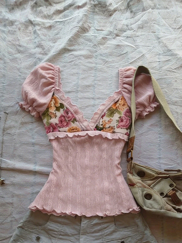 floral pink shirt - Image 3