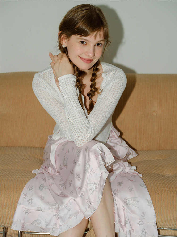 Floral Ruffled Suspender Dress - Image 7