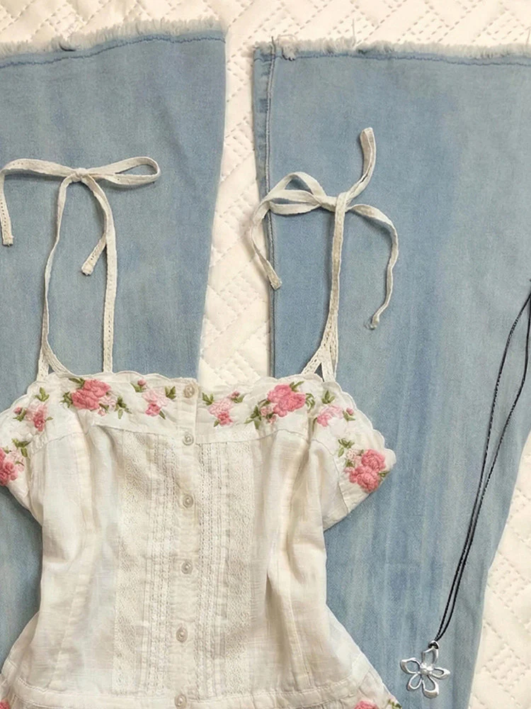 floral straps tank top - Image 4