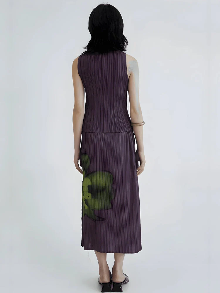 Floral Top & Midi Skirt Two Piece Set - Image 2
