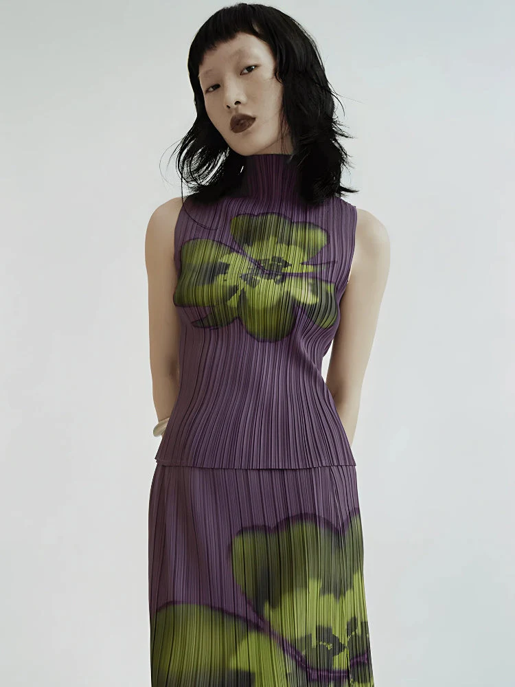 Floral Top & Midi Skirt Two Piece Set - Image 5