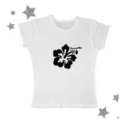 Flower Print Casual Crop Top - Image 4
