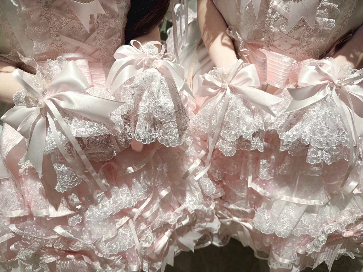 Flower Ruffled Lace Princess Lolita Dress - Image 4