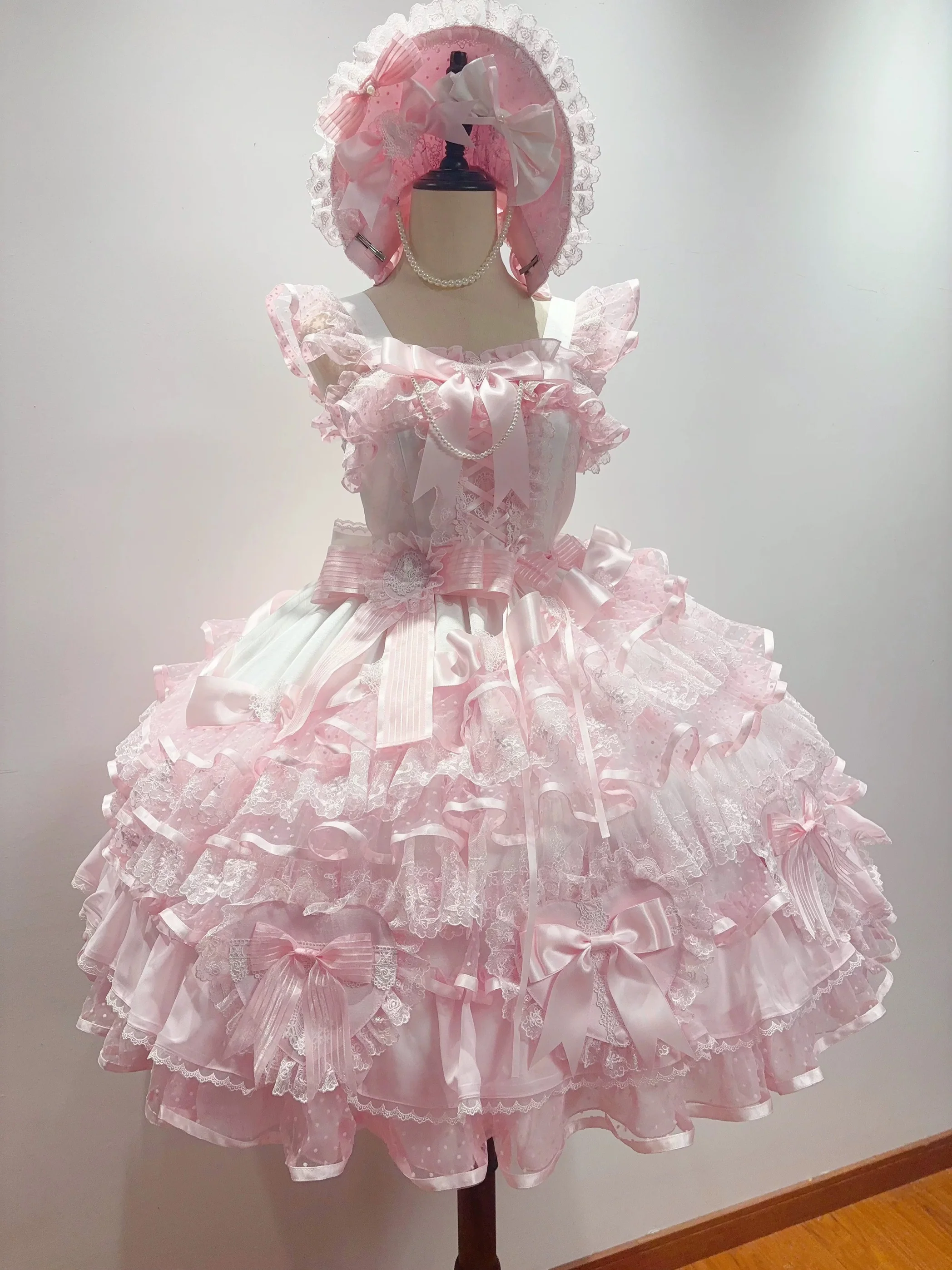 Flower Ruffled Lace Princess Lolita Dress - Image 6