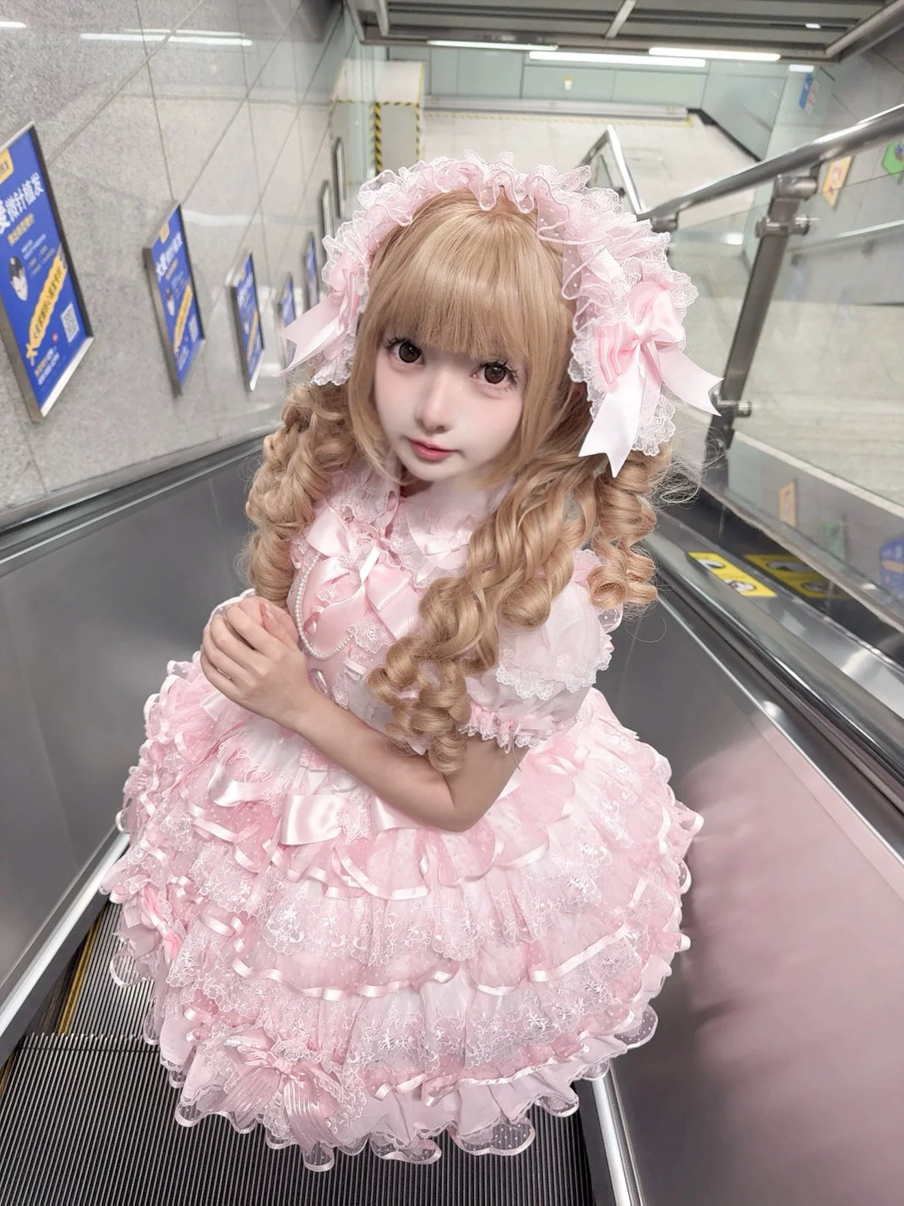 Flower Ruffled Lace Princess Lolita Dress - Image 7