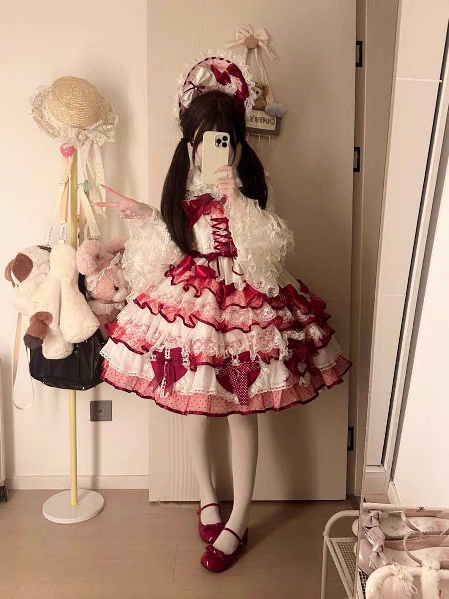 Flower Ruffled Lace Princess Lolita Dress - Image 9