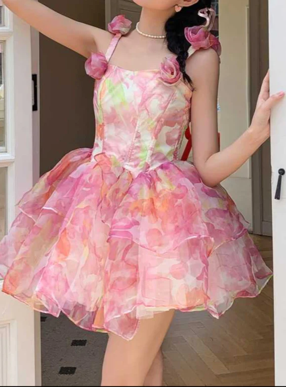Flower Tutu Chiffon Yarn Dress - Image 2