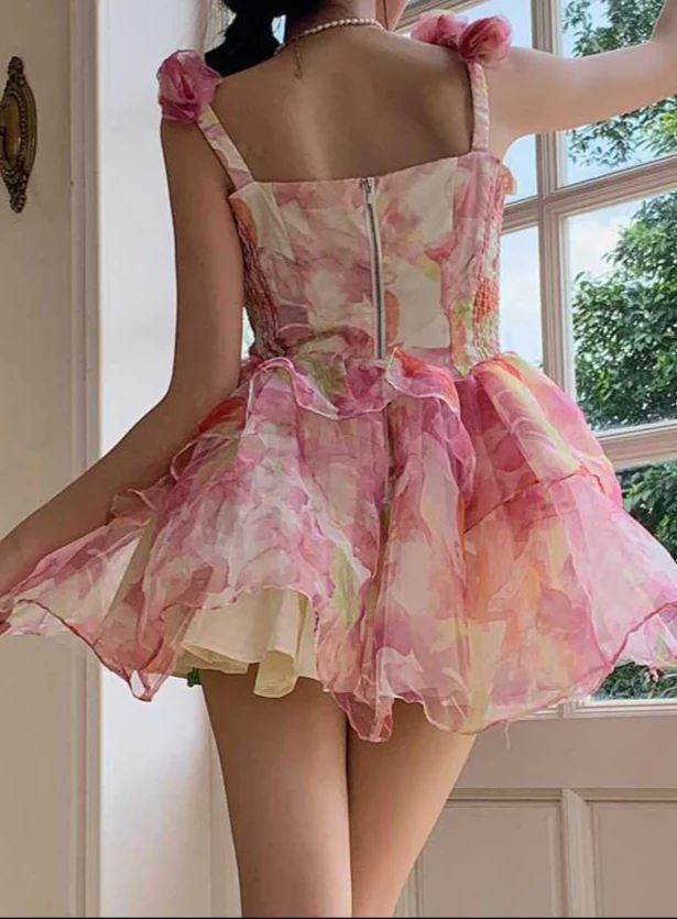 Flower Tutu Chiffon Yarn Dress - Image 6