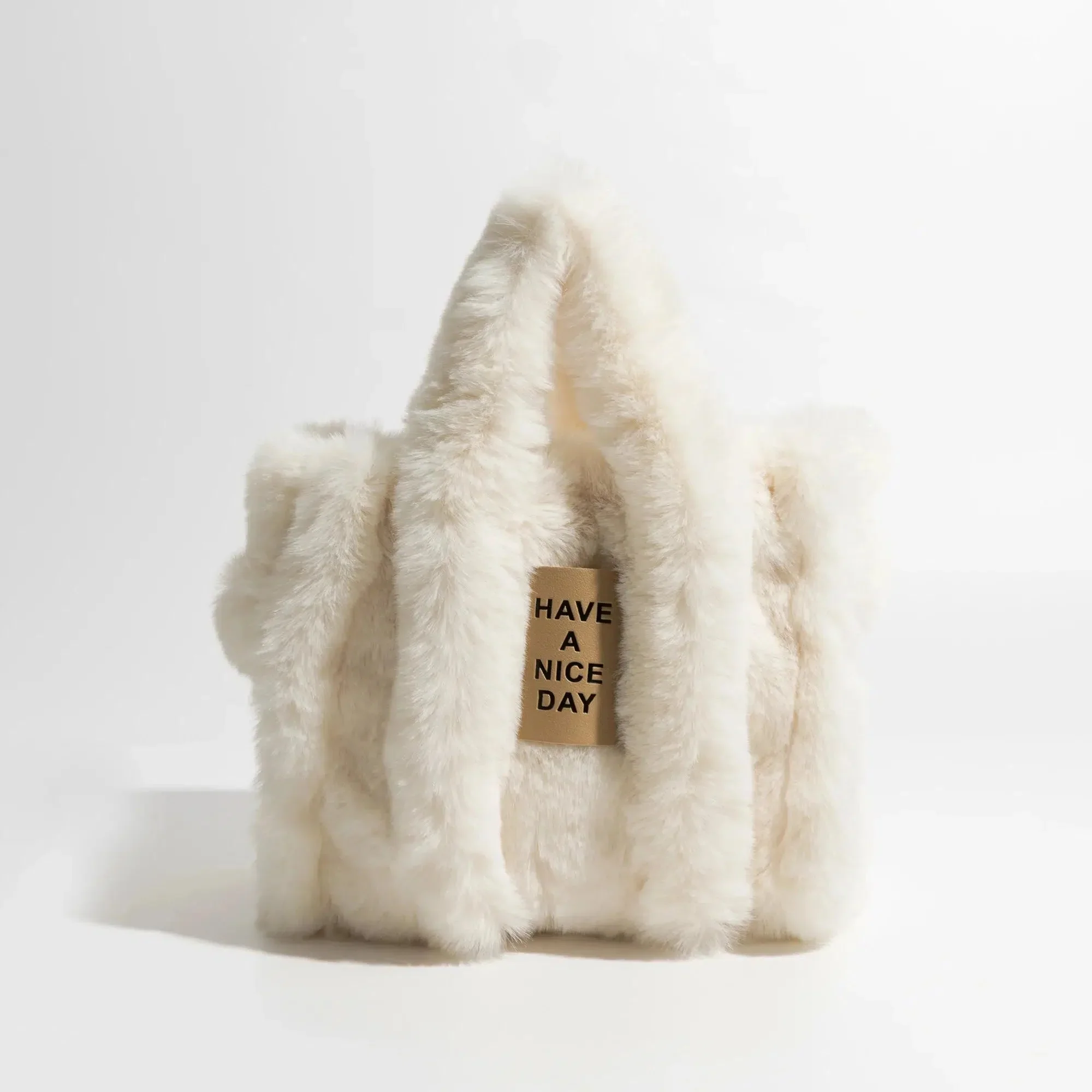 Fluffy Faux Fur Tote Bag - Image 4