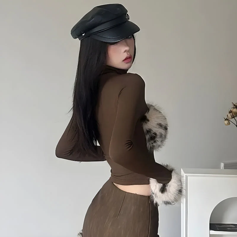 Fluffy Leopard Top - Image 3