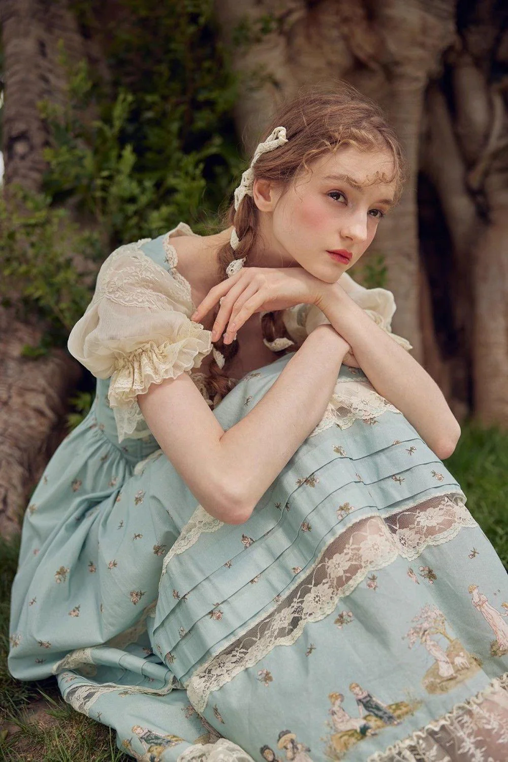Forest Elf Pastoral Lace Fairy Dress - Image 3