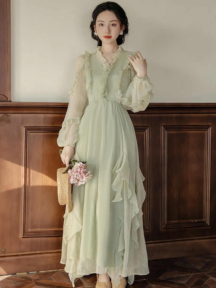 Forest Fairy Retro Mesh Dress - Image 5