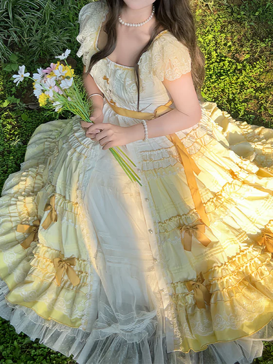 Forest Garden Overlapping Retro Dress - Image 5
