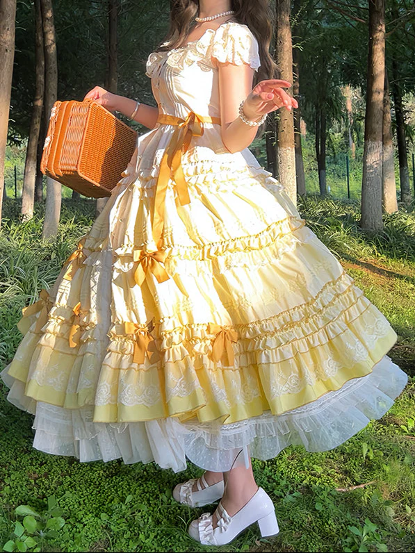 Forest Garden Overlapping Retro Dress - Image 6
