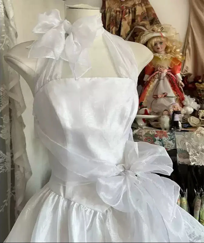 French Fairy White Halter-neck Dress - Image 2