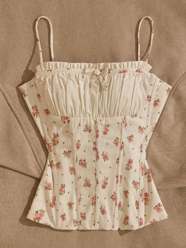 French Floral Bow Tank Top - Image 2