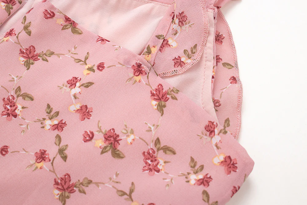 French Floral Ruffled Coquette Dress - Image 4
