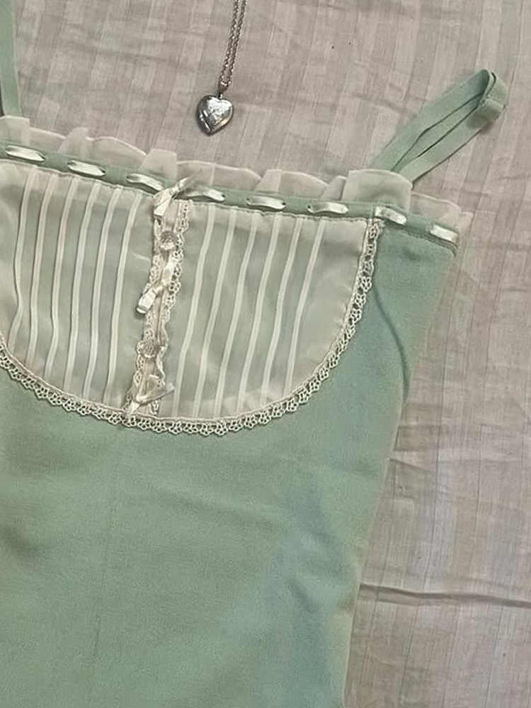 French Green Lace Top - Image 2