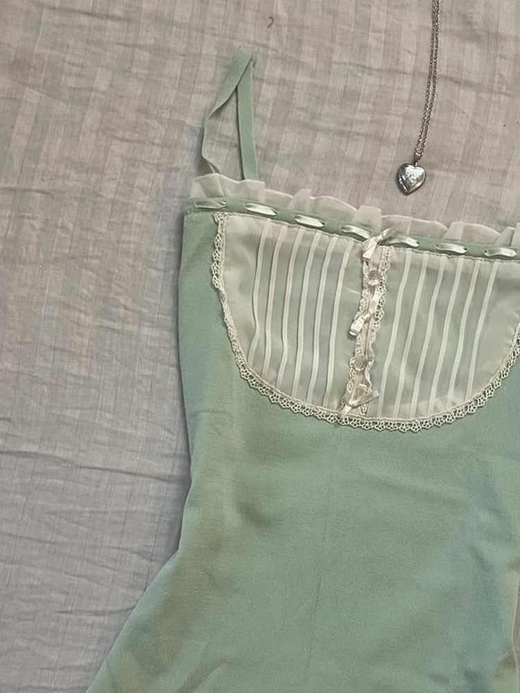 French Green Lace Top - Image 4